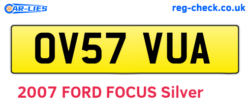 OV57VUA are the vehicle registration plates.