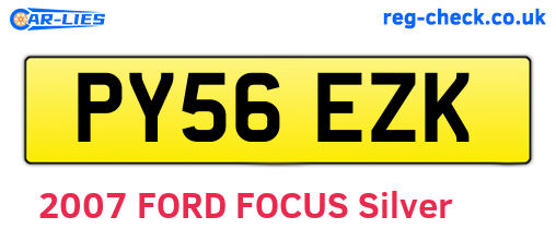PY56EZK are the vehicle registration plates.
