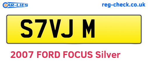 S7VJM are the vehicle registration plates.