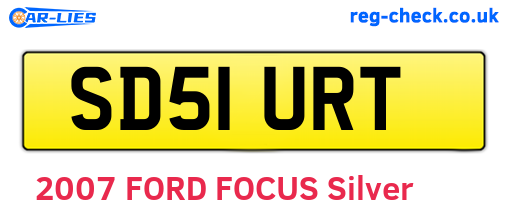 SD51URT are the vehicle registration plates.