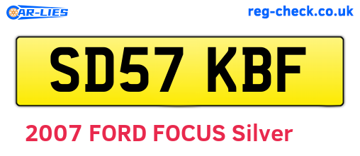 SD57KBF are the vehicle registration plates.