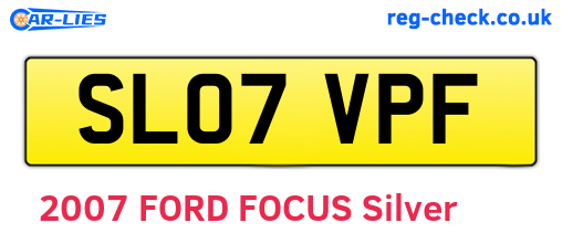 SL07VPF are the vehicle registration plates.
