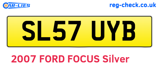 SL57UYB are the vehicle registration plates.