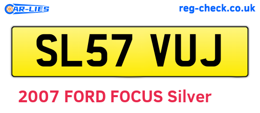 SL57VUJ are the vehicle registration plates.