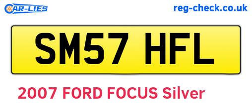 SM57HFL are the vehicle registration plates.