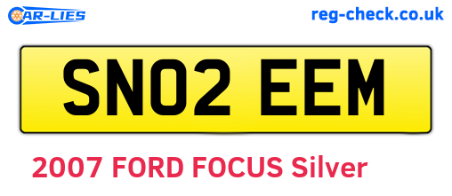 SN02EEM are the vehicle registration plates.