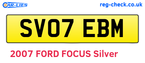 SV07EBM are the vehicle registration plates.