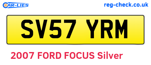 SV57YRM are the vehicle registration plates.
