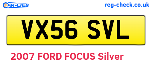 VX56SVL are the vehicle registration plates.