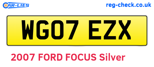 WG07EZX are the vehicle registration plates.