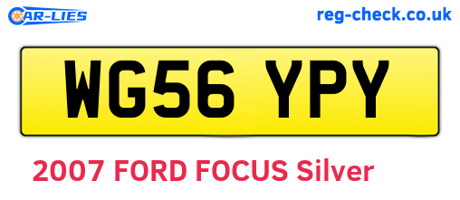 WG56YPY are the vehicle registration plates.