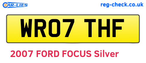 WR07THF are the vehicle registration plates.