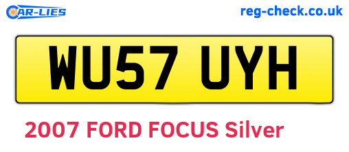 WU57UYH are the vehicle registration plates.
