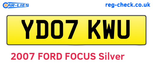 YD07KWU are the vehicle registration plates.