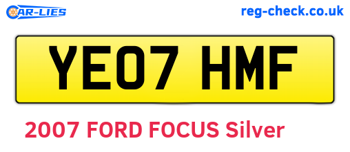 YE07HMF are the vehicle registration plates.