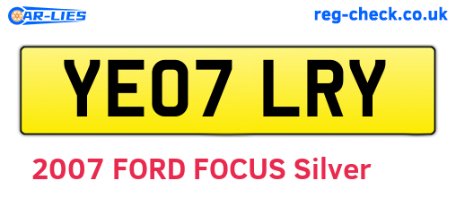 YE07LRY are the vehicle registration plates.
