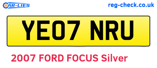 YE07NRU are the vehicle registration plates.