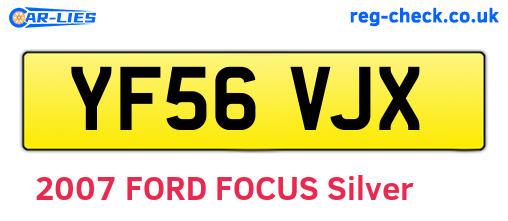 YF56VJX are the vehicle registration plates.
