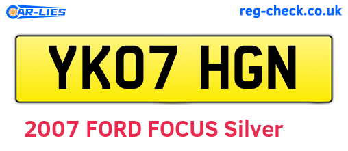 YK07HGN are the vehicle registration plates.