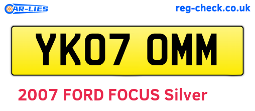 YK07OMM are the vehicle registration plates.