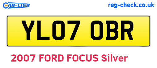 YL07OBR are the vehicle registration plates.