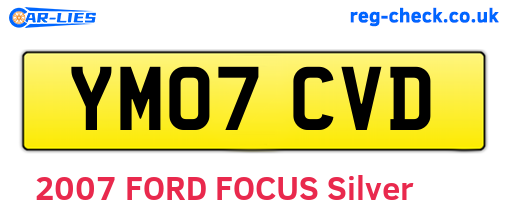 YM07CVD are the vehicle registration plates.