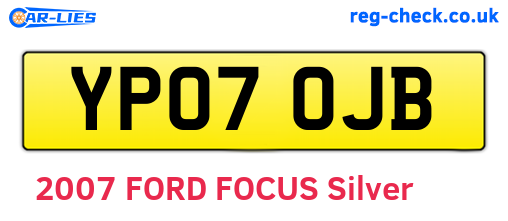 YP07OJB are the vehicle registration plates.