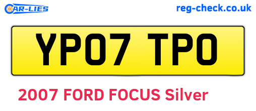 YP07TPO are the vehicle registration plates.
