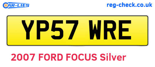 YP57WRE are the vehicle registration plates.