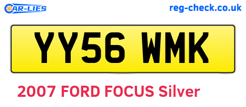 YY56WMK are the vehicle registration plates.