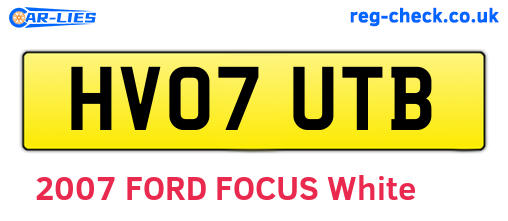 HV07UTB are the vehicle registration plates.
