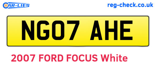 NG07AHE are the vehicle registration plates.