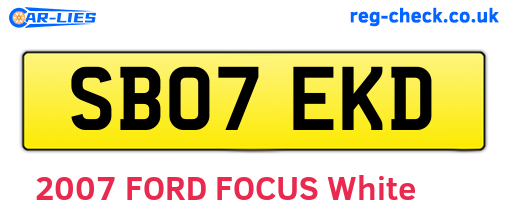SB07EKD are the vehicle registration plates.