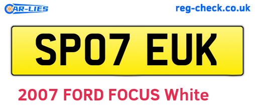 SP07EUK are the vehicle registration plates.