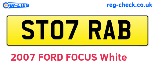 ST07RAB are the vehicle registration plates.