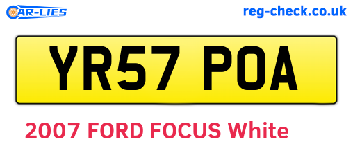 YR57POA are the vehicle registration plates.