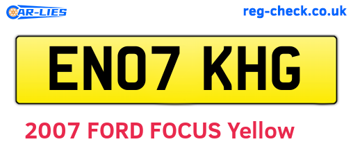 EN07KHG are the vehicle registration plates.