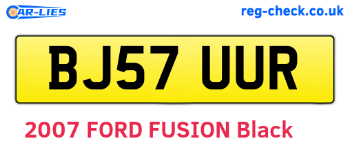 BJ57UUR are the vehicle registration plates.