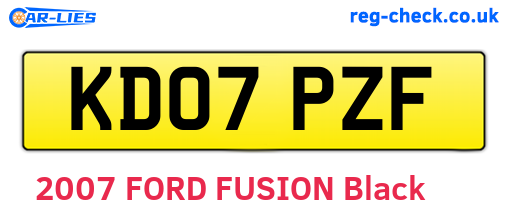 KD07PZF are the vehicle registration plates.