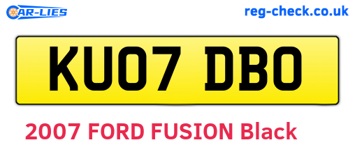 KU07DBO are the vehicle registration plates.