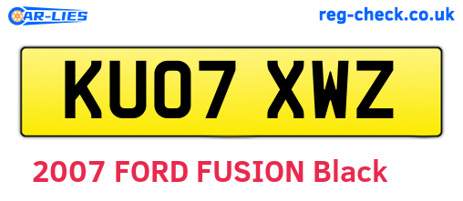 KU07XWZ are the vehicle registration plates.