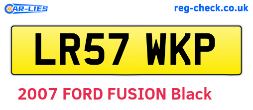LR57WKP are the vehicle registration plates.