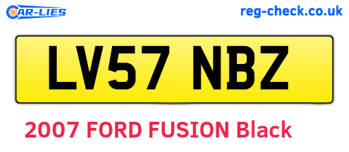 LV57NBZ are the vehicle registration plates.