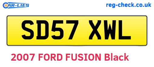 SD57XWL are the vehicle registration plates.