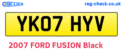 YK07HYV are the vehicle registration plates.