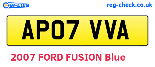 AP07VVA are the vehicle registration plates.