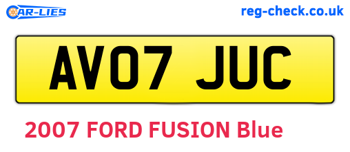AV07JUC are the vehicle registration plates.