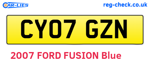 CY07GZN are the vehicle registration plates.
