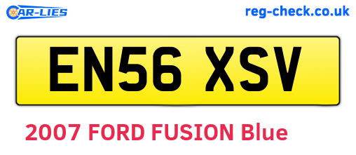 EN56XSV are the vehicle registration plates.
