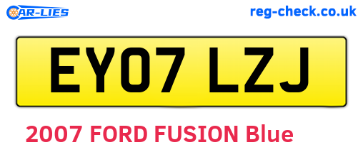 EY07LZJ are the vehicle registration plates.